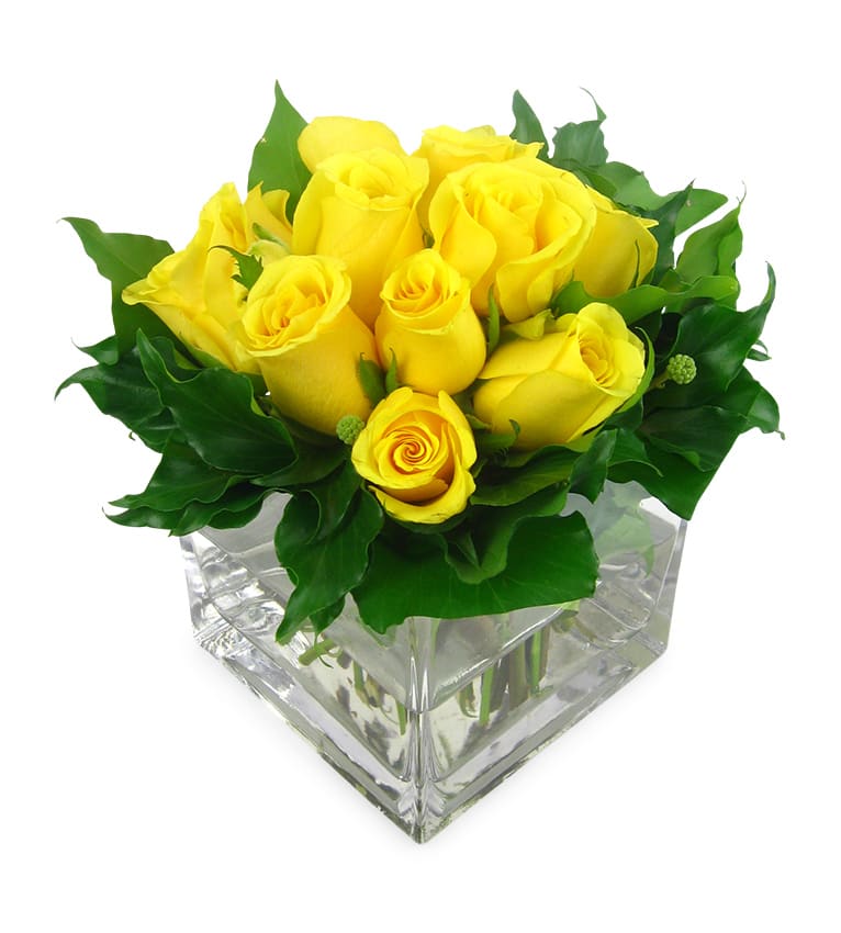 Yellow Rose Vase