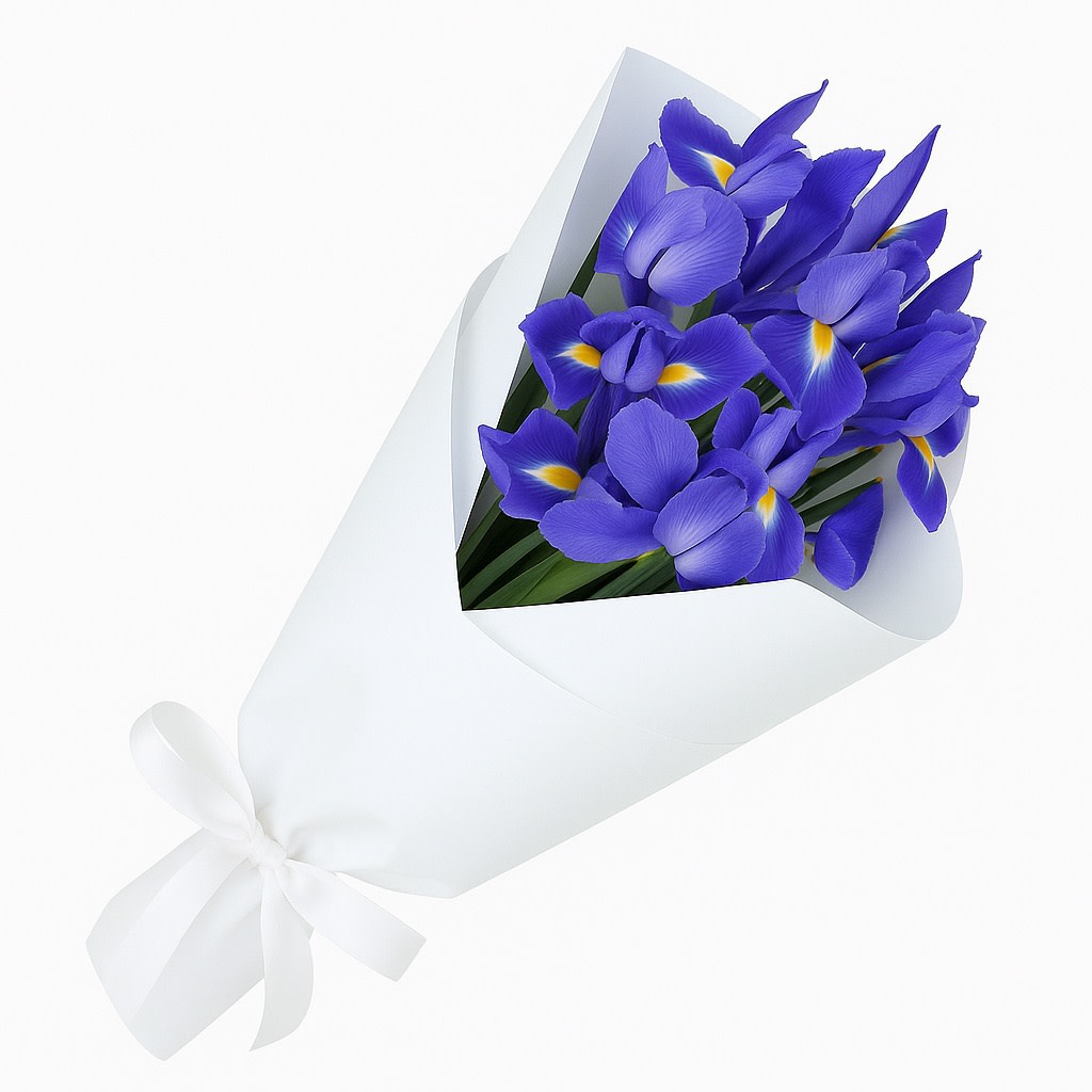 Blue Iris Flower Bouquet