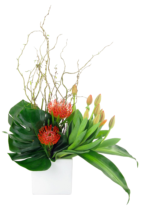 Corporate flower arrangement for office reception