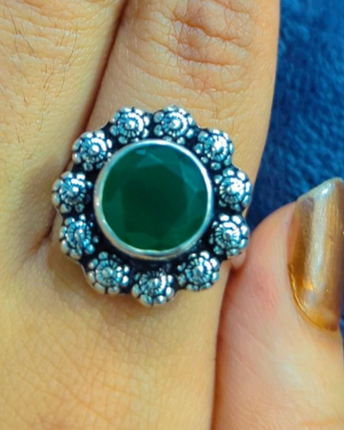 Olive flower π β 925 Silver Rings