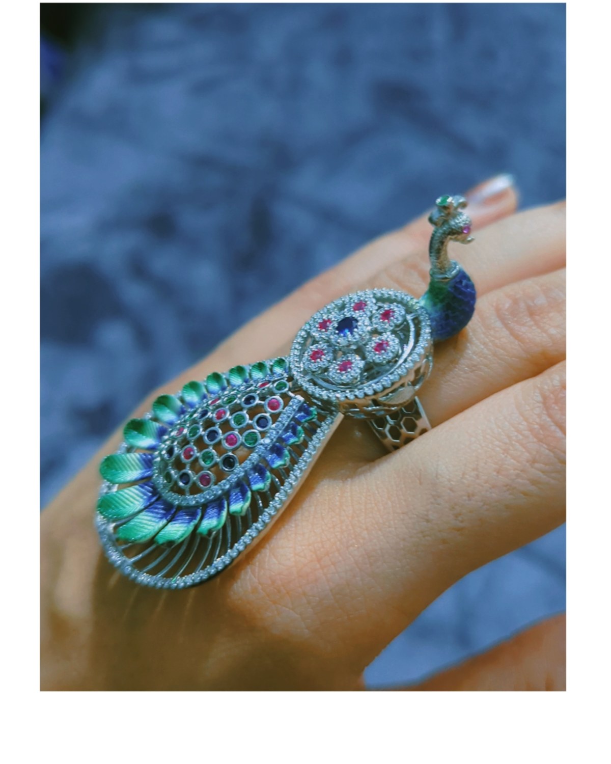 Mayura Shahi Statement Ring✨ – 925 Silver Rings