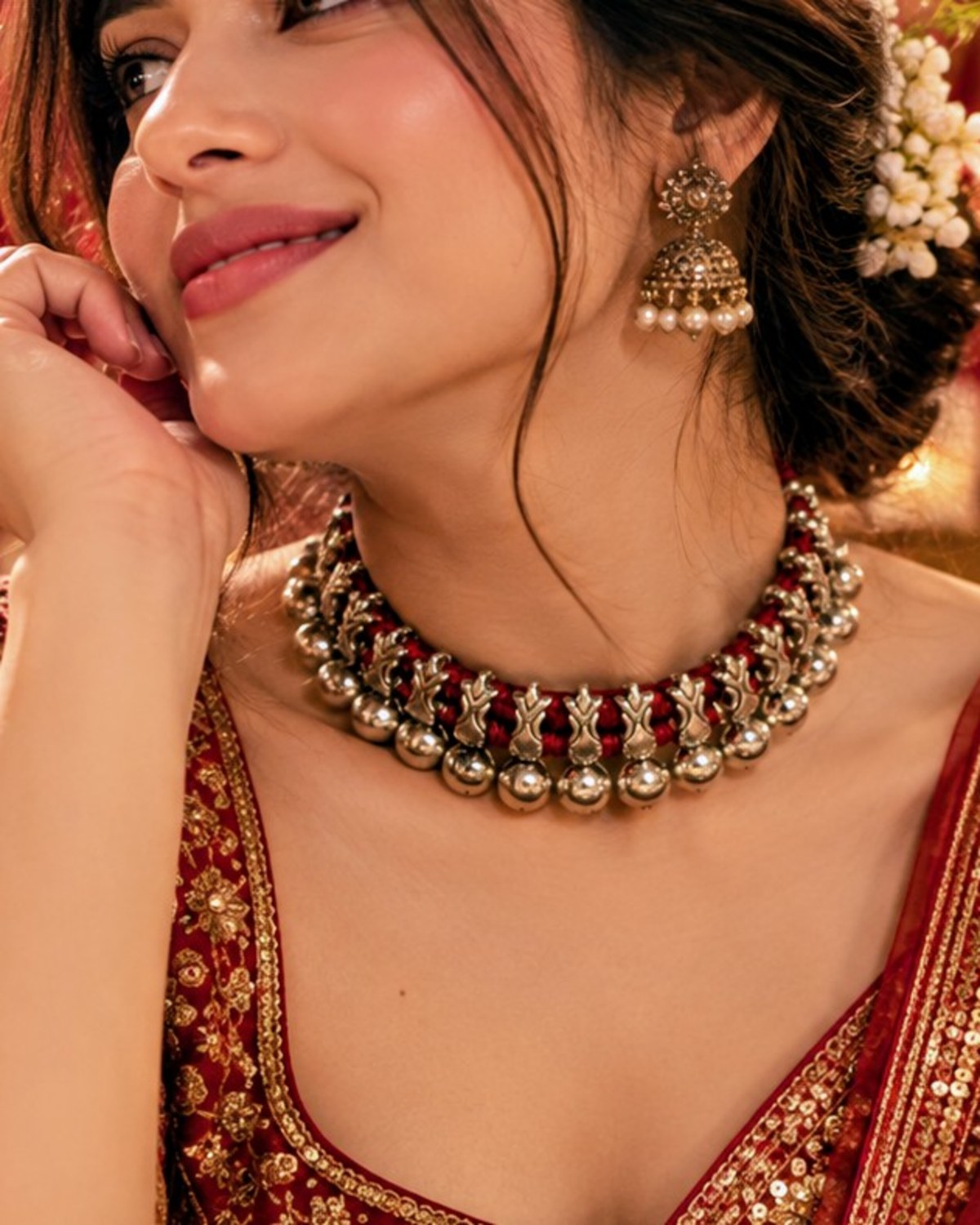 ❤️🔥Rajwada Red Thread Gala – 925 Silver Necklaces