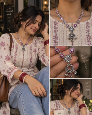 Gulabo Peacock Oxidised Necklace 3