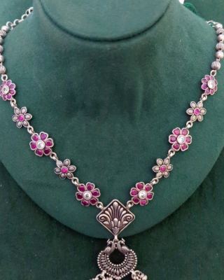 Gulabo Peacock Oxidised Necklace 4