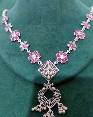 Gulabo Peacock Oxidised Necklace 5