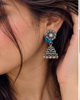 Classic Teal Jhumka ✨ 1