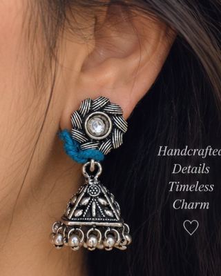 Classic Teal Jhumka ✨ 2