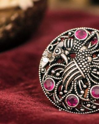 🦚 Royal Peacock Ruby Ring 1