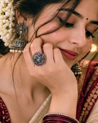 🦚 Royal Peacock Ruby Ring 2