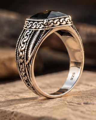 Midnight Onyx Men’s Ring🌑 4