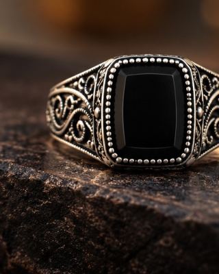 Midnight Heritage Onyx Ring 🖤 2