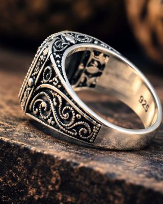 Midnight Heritage Onyx Ring 🖤 3
