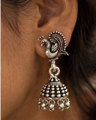 Peacock Ghungroo Jhumki ✨ 1