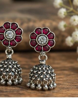 Ruby Bloom Jhumki 🌸 3