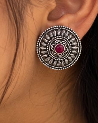 Ruby Mandala Studs ❤️ 1