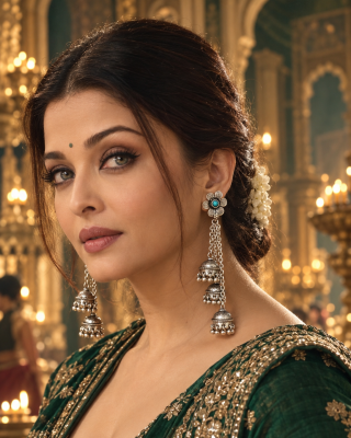 👑 Noor-e-Shahi Turquoise Jhumkas 1