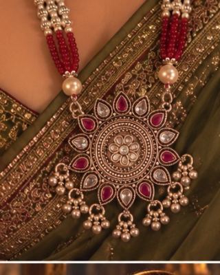 Royal Ruby Mandala Necklace ❤️✨ 3