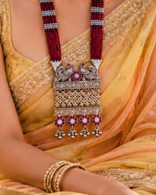 Royal Ruby Peacock Statement Necklace🌹🏵️ 1