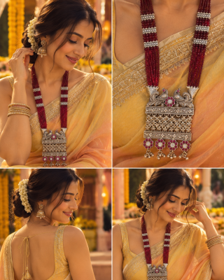 Royal Ruby Peacock Statement Necklace🌹🏵️ 3