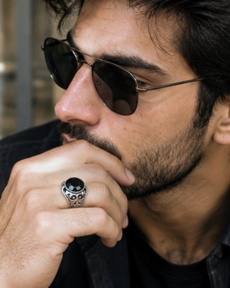 Regal Black Onyx Men’s Ring