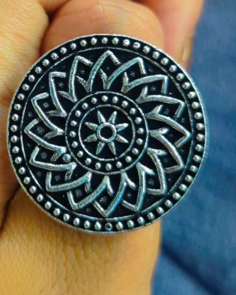 🌸 Lotus Mandala Ring