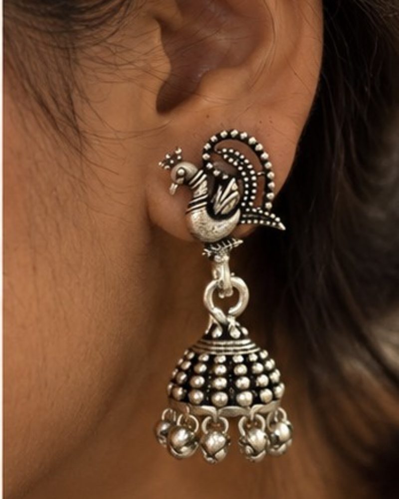 Peacock Ghungroo Jhumki ✨
