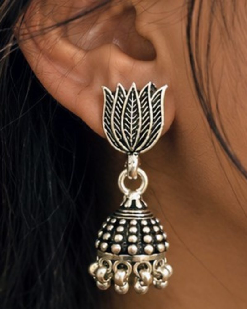 Lotus Bloom Jhumki 🌸