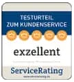 ServiceRating Exzellent, bestes Testurteil Kundenservice