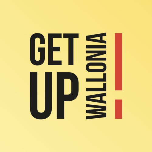 Logo de la consultation citoyenne en ligne de la Wallonie Get Up Wallonia