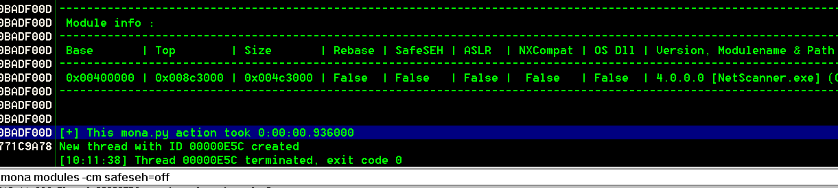 SafeSEH modules