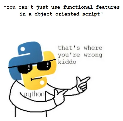 "Meme about functional Python"