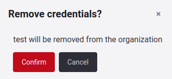 Remove Credentials