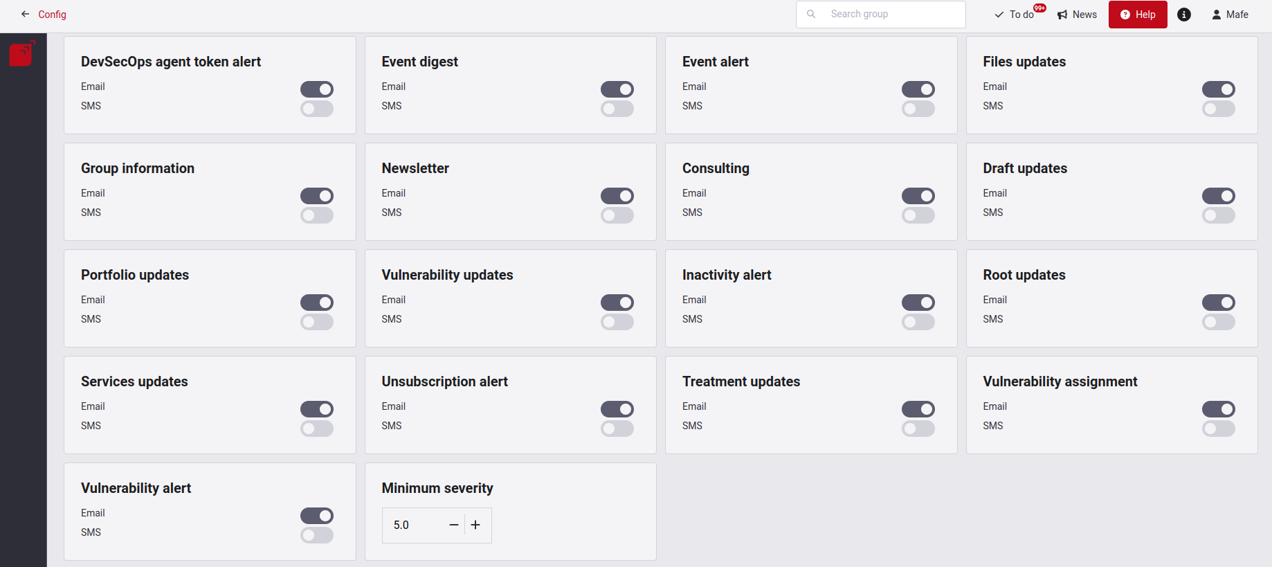 Notification Matrix