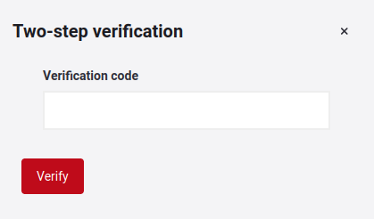 Verification code