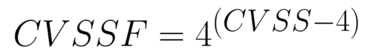 CVSSF risk formula with values - Fluid Attacks