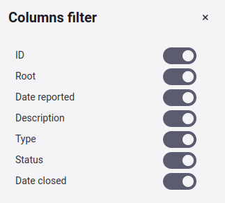 Columns Filter