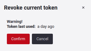 Warning to revoke token