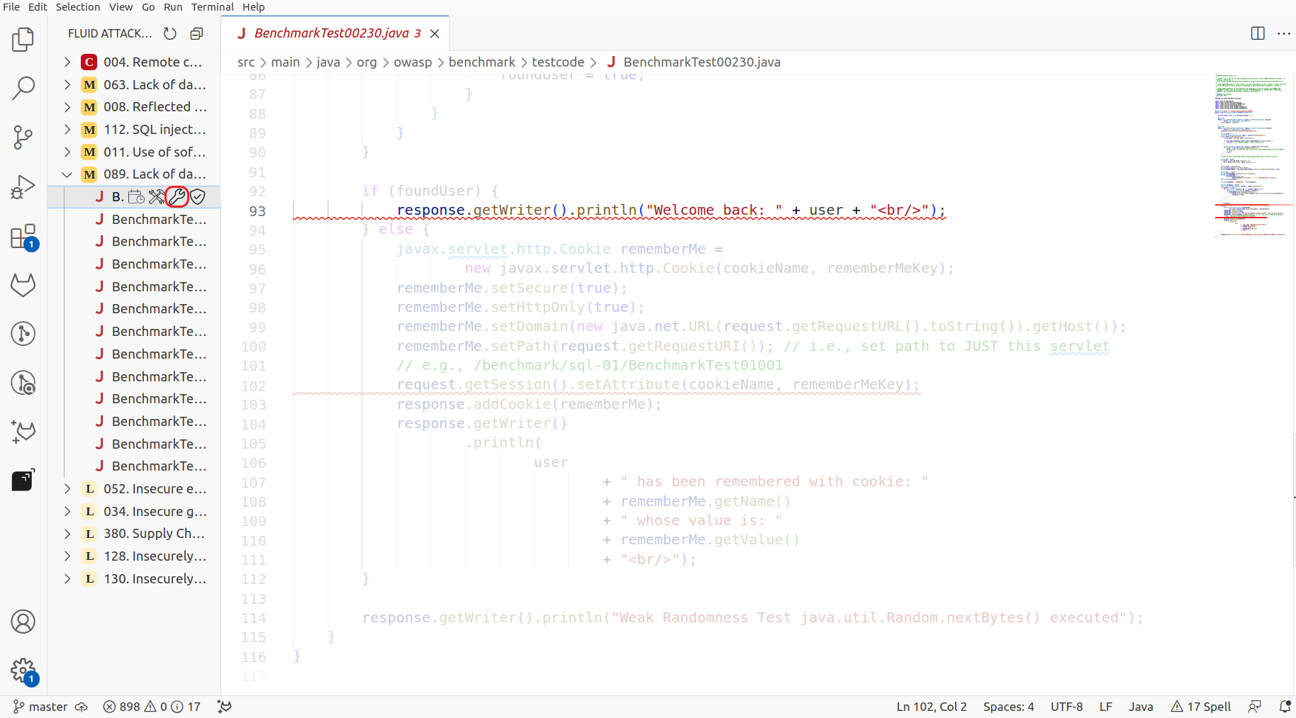 Use the custom fix by gen AI option on the Fluid Attacks extension