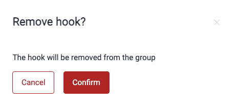 Confirm webhook deletion on the Fluid Attacks platform