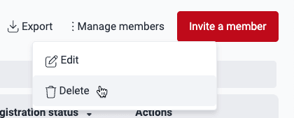 Remove member on the Fluid Attacks platform