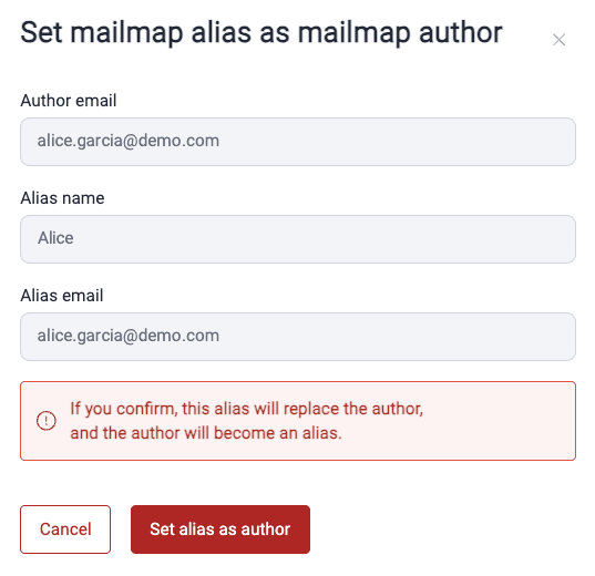 Confirm alias to author conversion on the Fluid Attacks platform