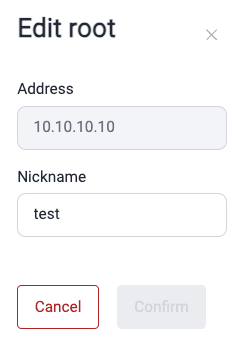 Change IP root nickname on the Fluid Attacks platform