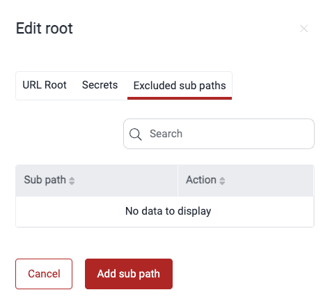View excluded URL paths on the Fluid Attacks platform