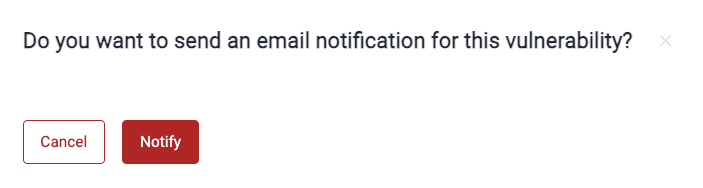 Confirm vulnerability notification on the Fluid Attacks platform