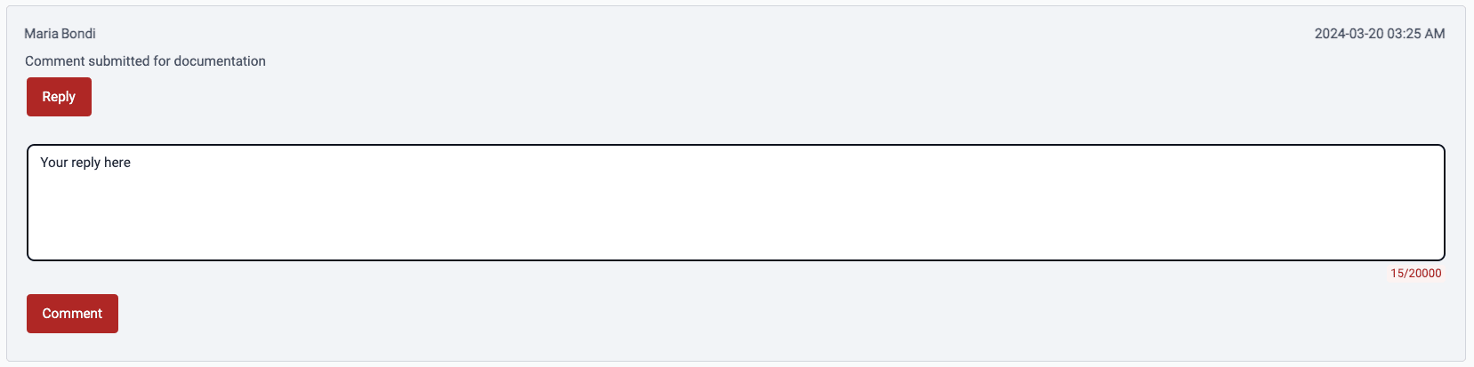 Post a reply on the Fluid Attacks platform