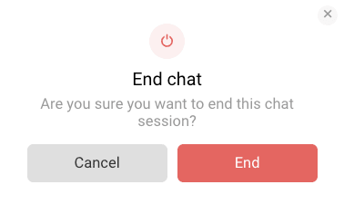 End chat on the Fluid Attacks platform