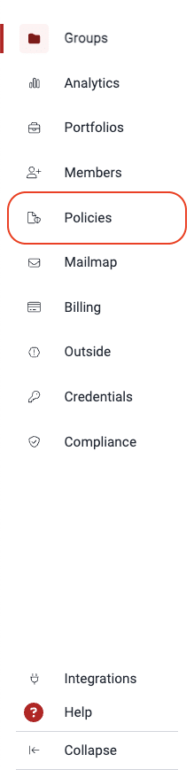 Access organization policies on the Fluid Attacks platform
