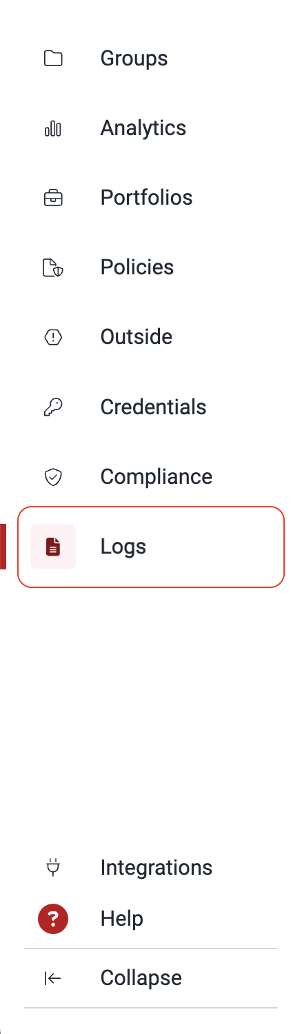 View logs on the Fluid Attacks platform