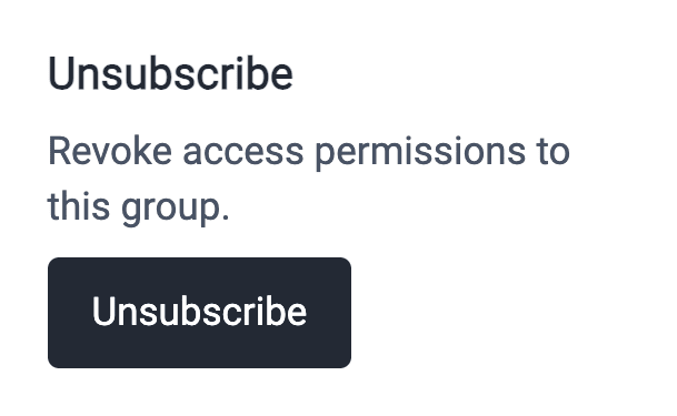 Find the Unsubscribe option on the Fluid Attacks platform