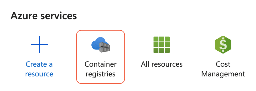 Access Container registries on Azure